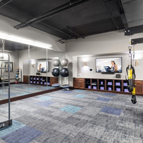 Fitness Center fitness center with ample machines