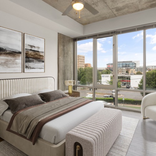 Enjoy the life you deserve bedroom with modern spaces